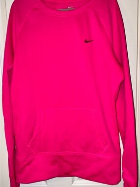 Nike Hot Pink Therma-Fit Sweatshirt with Silver Swoosh